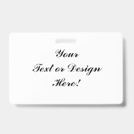 Anpassbares Abzeichen - Hinzufügen von Text oder D Ausweis