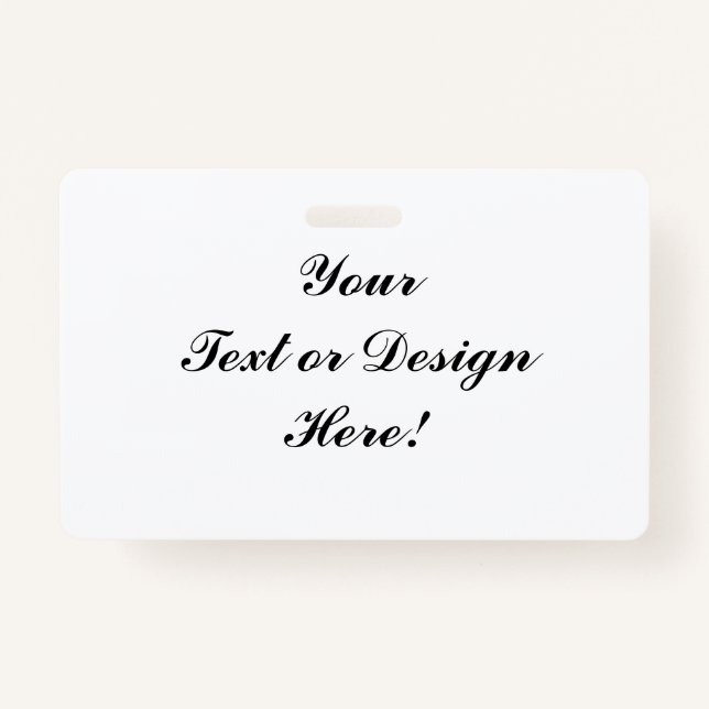 Anpassbares Abzeichen - Hinzufügen von Text oder D Ausweis (Vorderseite)