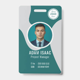 Anpassbares Barcode-Logo Namensschild Personal Ausweis