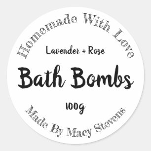 Anpassbares Bath Bombensiegel Runder Aufkleber