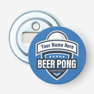 Anpassbares Beer-Pong-Meisterschaft-Logo Flaschenöffner