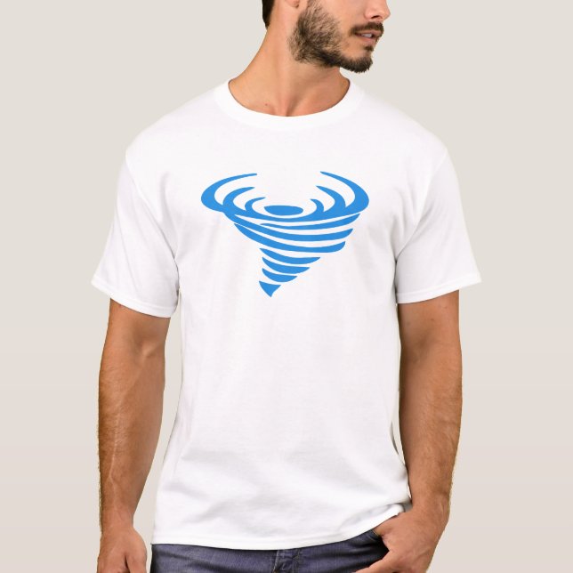 Anpassbares Blue Tornado Shirt Name anpassen (Vorderseite)