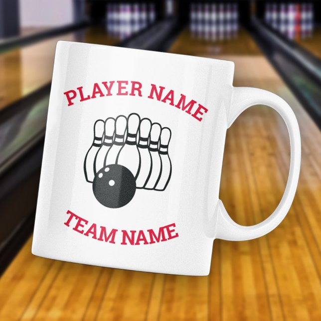 Anpassbares Bowling-Team-Logo Kaffeetasse (Von Creator hochgeladen)