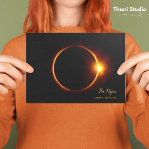 Anpassbares Datum Totale Sonnenfinsternis Modern V Postkarte