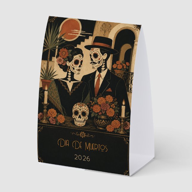 Anpassbares Dia De Los Muertos Schild (Vorderseite)