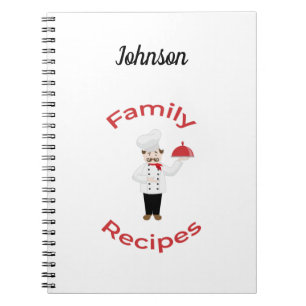 Anpassbares Familienrezeptbuch Italienische Chef-N Notizblock
