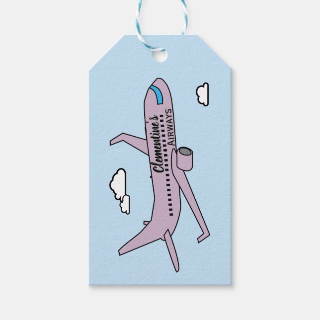 Anpassbares Flugzeug  Geschenkanhänger (Vorderseite)