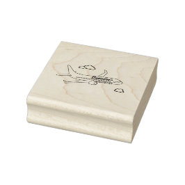 Anpassbares Flugzeug Gummistempel