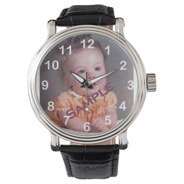 Anpassbares Foto Armbanduhr (Vorderseite)