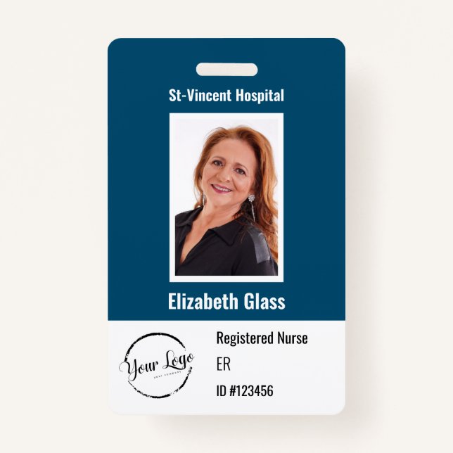 Anpassbares Foto-ID-Abzeichen mit Logo Ausweis (Vorderseite)