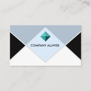 Anpassbares gebrandetes Logo Schwarz & Hellblau Visitenkarte