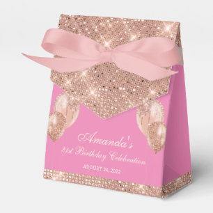 Anpassbares Glam Smaragdgrün und Roségold Geschenkschachtel