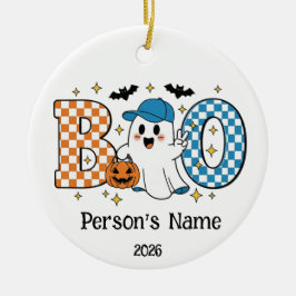 Anpassbares Halloween BOO  Keramik Ornament
