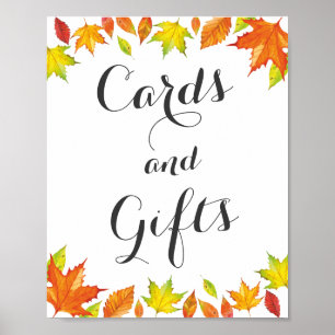 Anpassbares Herbstschild, Herbstlaub-Dekor Poster