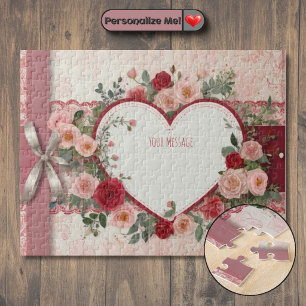 Anpassbares Herz und Rose
