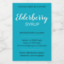 Anpassbares Holunder-Sirup-Label ZEB_03c