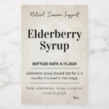 Anpassbares Holunder-Sirup-Label ZEB_06b