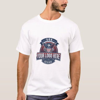 Anpassbares "Ihr Logo hier" Minimalistisches Schil T-Shirt