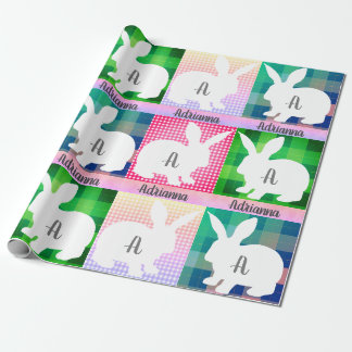 Anpassbares Initial/Name Ostern Geschenkpapier
