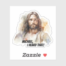 Anpassbares Jesus-Portrait - Ich habe gehört, dass Aufkleber