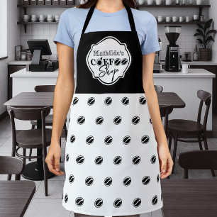 Anpassbares Kaffeehaus-Logo für Geschäft / Zuhause Schürze