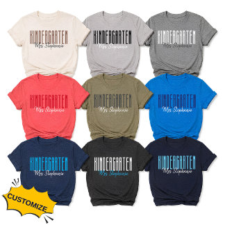 Anpassbares Kindergarten-Lehrer-Shirt T-Shirt
