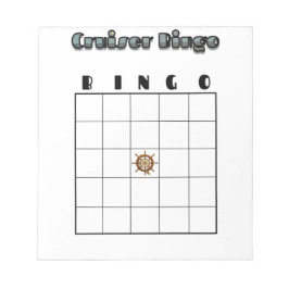 Anpassbares Kreuzfahrt-Bingo-Board Notizblock