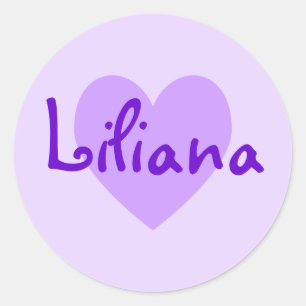 Anpassbares Lila-Herz-Lavendel Runder Aufkleber