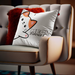 Anpassbares Meow Forever Cozy Cat Kissen