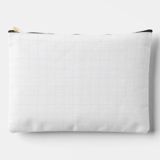 Anpassbares minimalistisches weißes Gitter-Textur Zubehörtasche