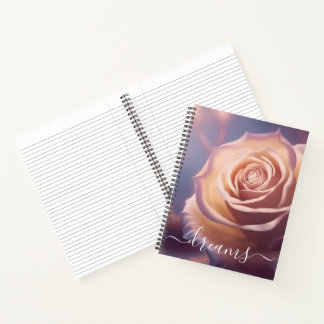 Anpassbares Nahaufnahme-Rosen-Traumtagebuch Notizbuch