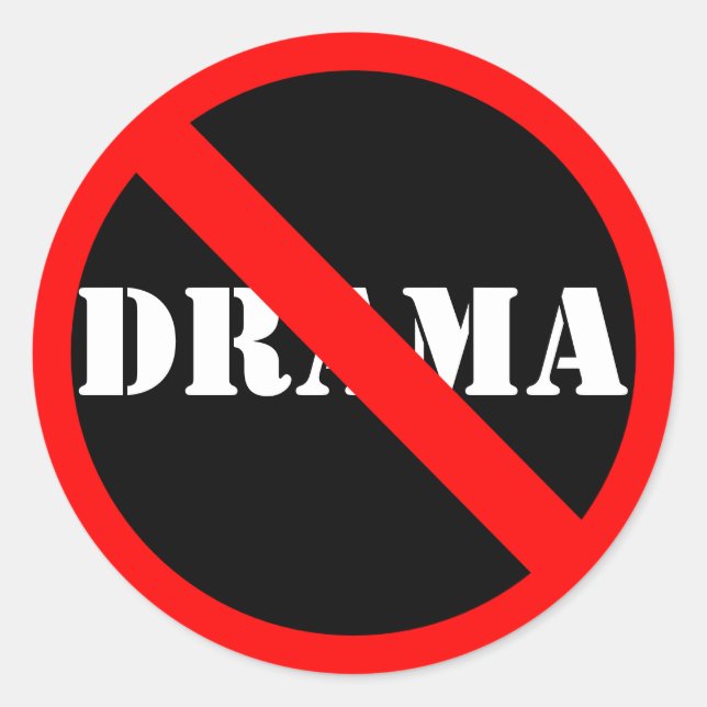 Anpassbares "Nein"-Symbol Runder Aufkleber (Vorderseite)