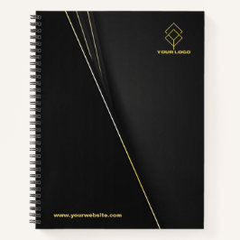 Anpassbares Notebook - Logo und Website hinzufügen Notizbuch