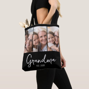 Anpassbares Oma Gegründet Jahr 3 Foto Tasche