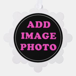 Anpassbares Personalisiertes Foto Ornament Karte