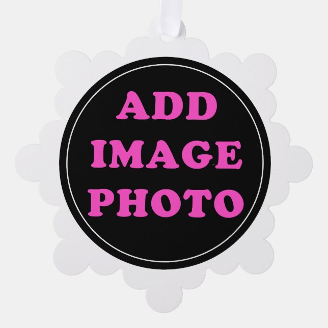 Anpassbares Personalisiertes Foto Ornament Karte (Vorderseite)