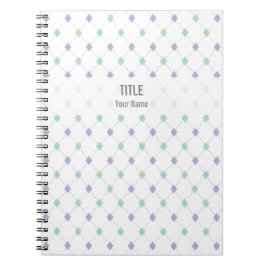 Anpassbares ProjektNotebook: Mint & Lilac-Raute Notizblock