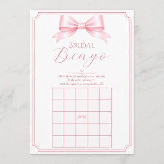 Anpassbares rosa Brautparty-Bingo-Geschenkspiel