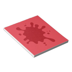 Anpassbares rotes Tinten-Splash-Notizbuch Notizblock