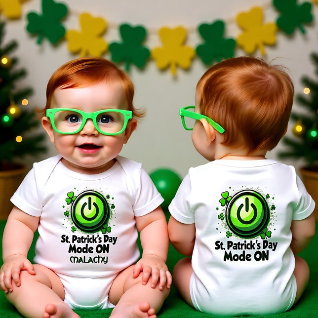 Anpassbares Shamrock-Startup Baby Strampler (Customizable Shamrock Startup Baby Bodysuit)