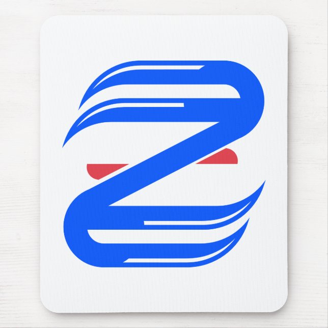 Anpassbares Sportbuchstabe Z Team Mousepad (Vorne)