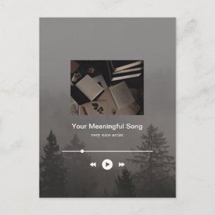 Anpassbares, stimmungsvolles Musikplayer-Design Postkarte