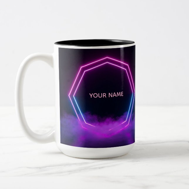 Anpassbares Synthwave-Aesthetic-Mug Zweifarbige Tasse (Links)