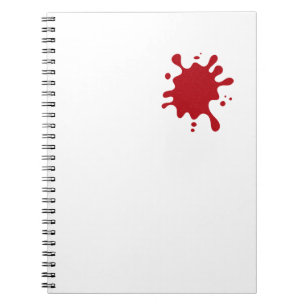 Anpassbares Tomatenrot-Spritzernotizbuch Notizblock