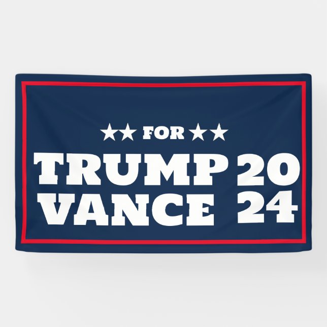 Anpassbares Trump Vance 2024-Banner Banner (Horizontal)