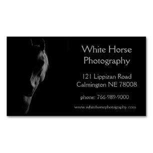 Anpassbares White Horse Design Magnetische Visitenkarte