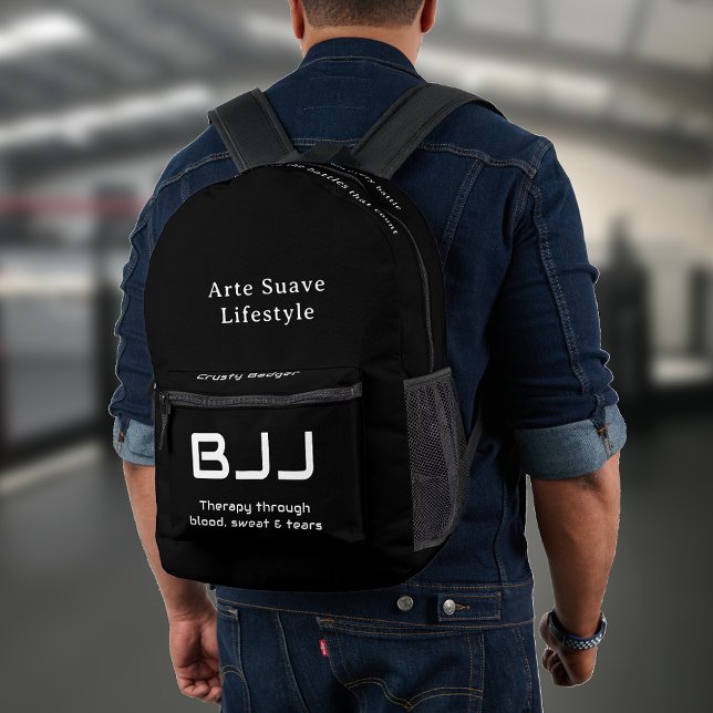 Anpassen aller Text brasilianischen Jiu Jitsu Blac Bedruckter Rucksack (Personalized jiu Jitsu Backpack for you gi and no gi kit.)