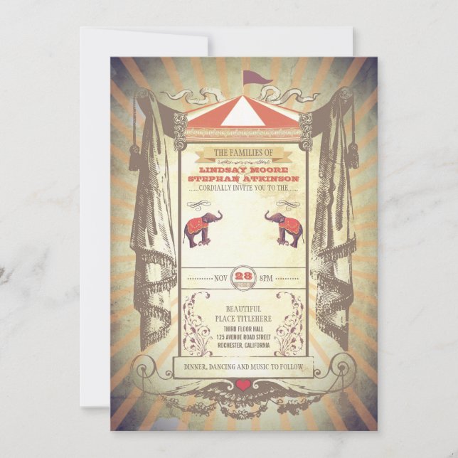 Anpassen aller Textzeilen Einladung (Vorderseite)