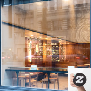 Anpassen Allgemein Rechts Notar Arzt Verziert Gold Fensteraufkleber