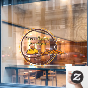 Anpassen Bäckerei Shop Brotkorn Vorder Fensteraufkleber